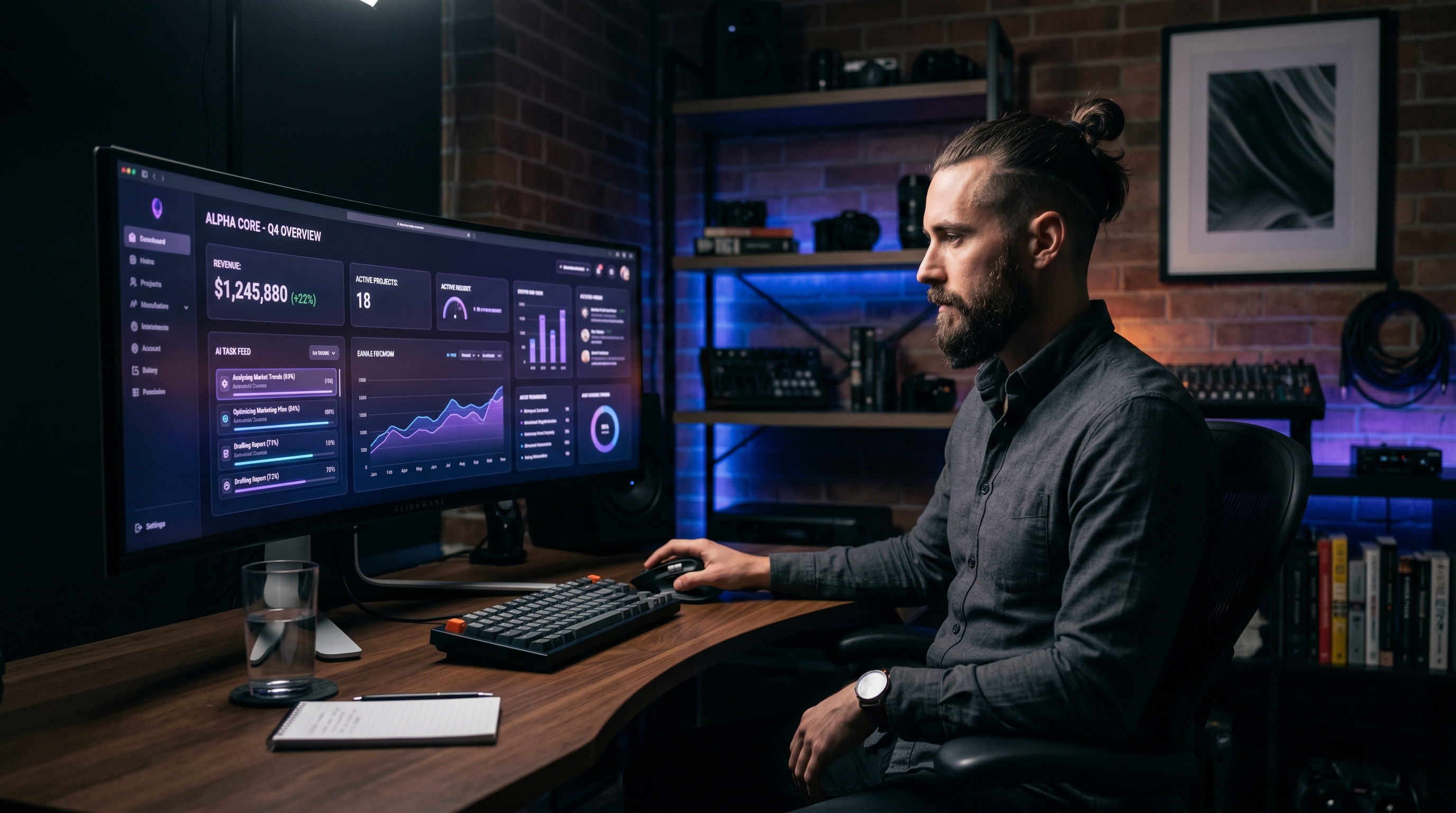 Full command center on desktop